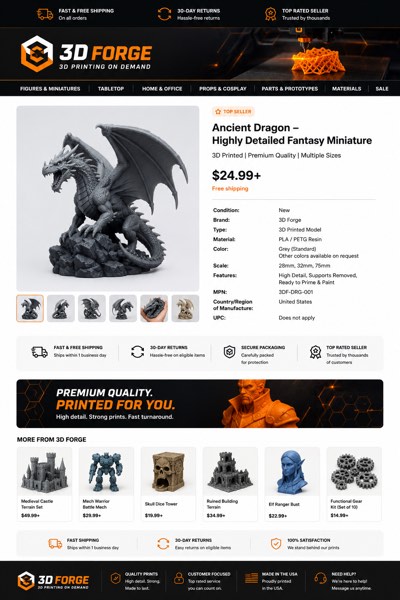 3D Printing eBay template