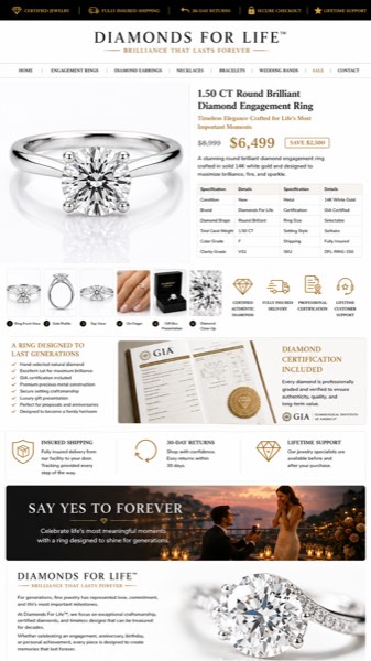 Diamond Rings eBay template