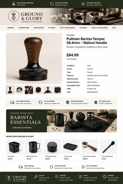 Espresso Accessories eBay template