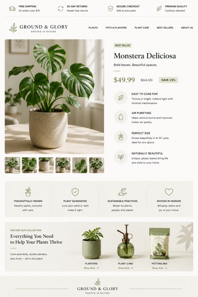 Indoor Pots eBay template