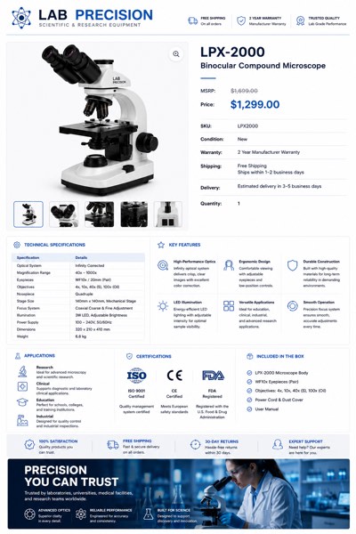 Lab Supplies eBay template