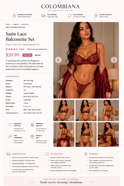 Lingerie eBay template