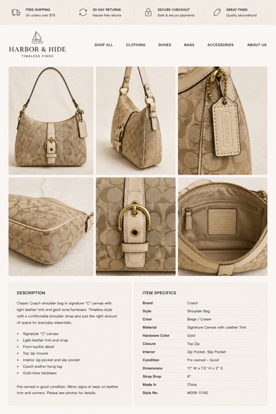 Luxury Bags eBay template