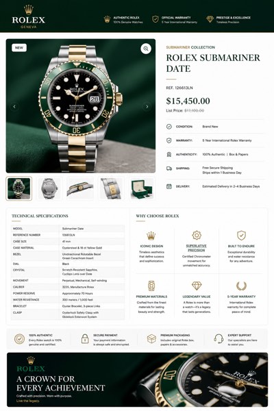 Luxury Watches eBay template