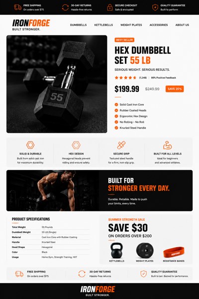 Fitness Gear eBay template