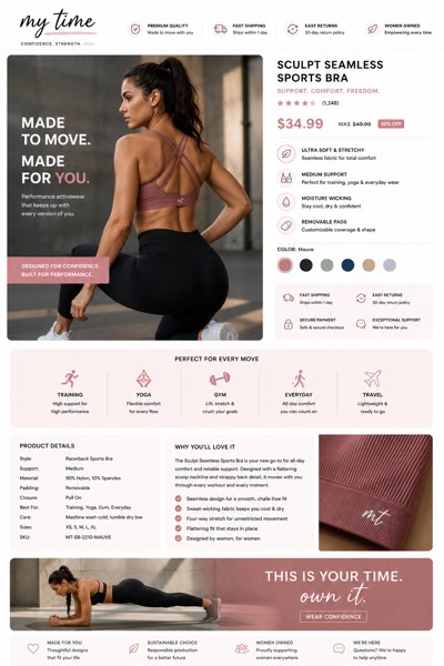 Sportswear eBay template