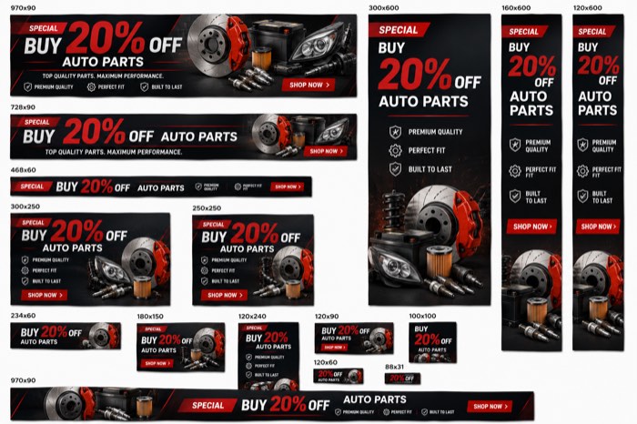 Auto Parts seasonal banner