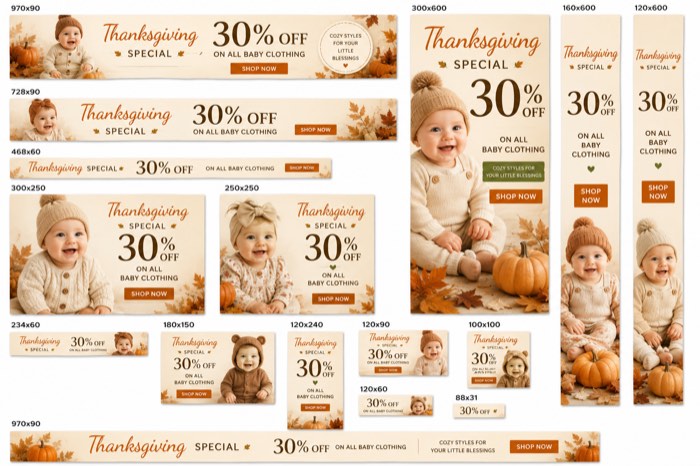 Baby Clothing seasonal banner