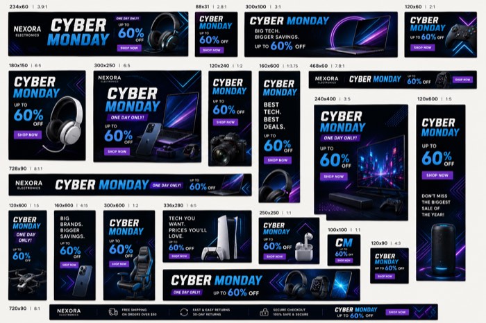 Electronics seasonal banner
