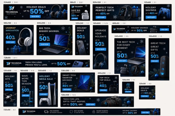 Electronics seasonal banner