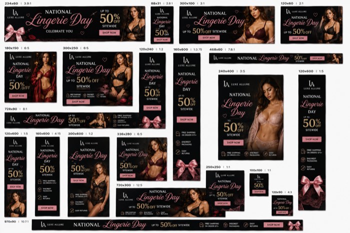 Lingerie seasonal banner