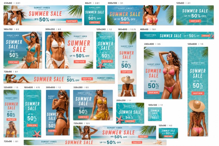 Swimwear seasonal banner
