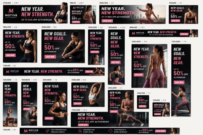 Sportswear seasonal banner